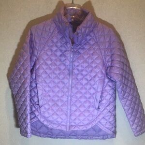 Athleta purple quilted puffer jacket